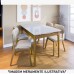 MESA IMCAL WIND 1.2 C/ VIDRO RETANGULAR OFF WHITE / NATURE