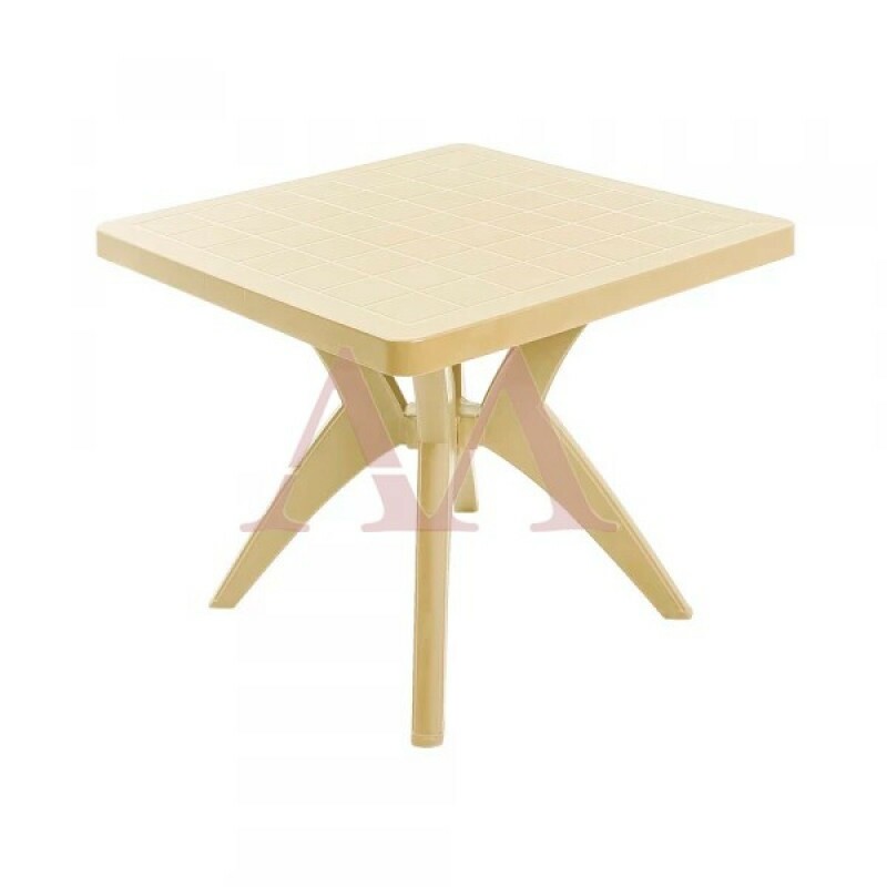 MESA FORTE PLASTICO NATURE QUADRADA BEGE NATURAL