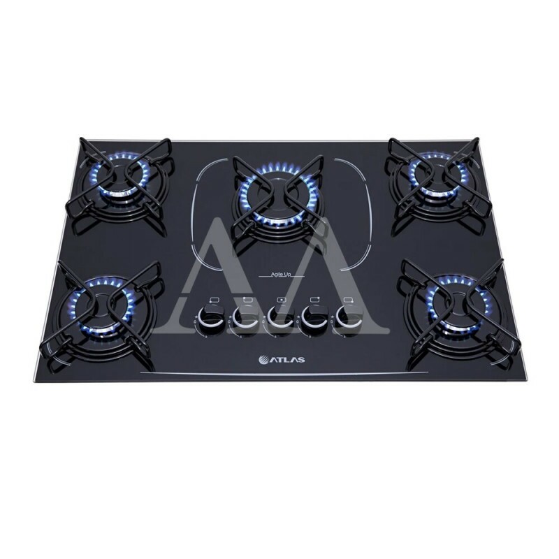 FOGAO 5B ATLAS COOKTOP AGILE UP GLASS PRETO