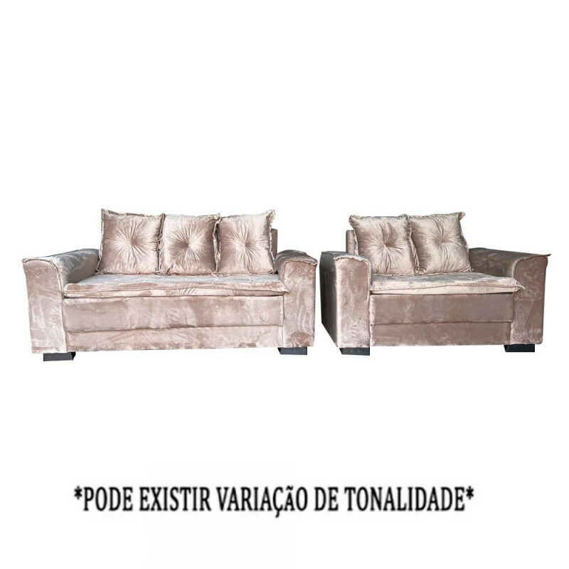 CJ ESTOFADO BOMFLEX 2/3 LUGARES HAITI BEGE VELUDO ASTECA 04 CJ ESTOFADO BOMFLEX 2/3 LUGARES HAITI BEGE VELUDO ASTECA 04