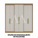 ROUPEIRO 6P. ABRIR 2G HERVAL PH1804 C/PES CARVALHO VERMONTT/OFF WHITE