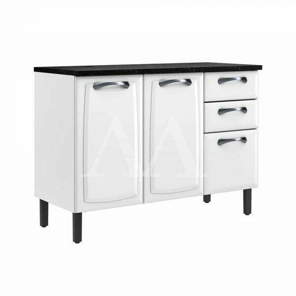 BALCAO ITATIAIA TRIPLO 3P 2G C/ TAMPO NEW PREMIUM 120CM BRANCO 1852