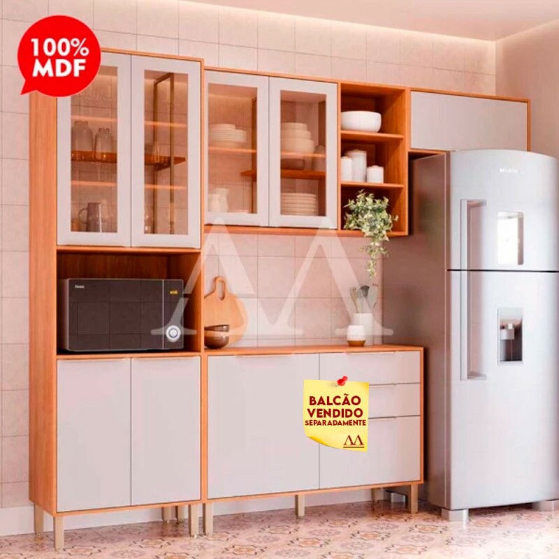 COZINHA MGM BRILHANTE CINAMOMO/OFF WHITE