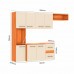 COZINHA FELLICCI COMPACTA MILA C/ BALCAO CINAMOMO/OFF WHITE