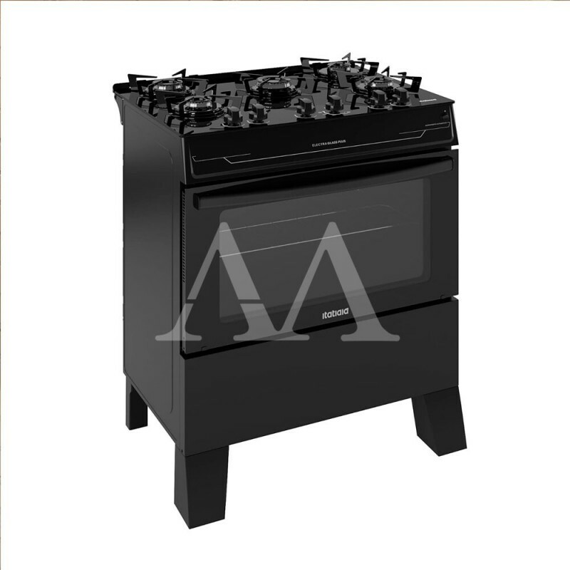 FOGAO 5B ITATIAIA ELECTRA GLASS PLUS AUTOMATICO PRETO