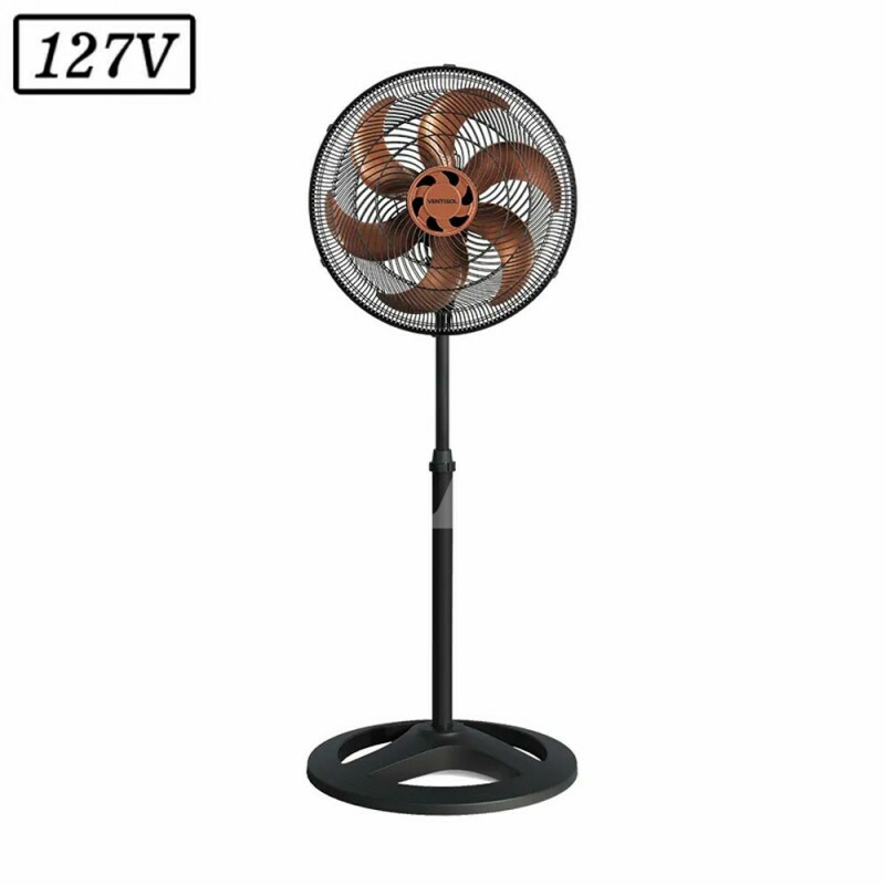 VENTILADOR VENTISOL TURBO 6 PREMIUM COLUNA 40CM 6 PAS 3 VEL 127V PRETO/BRONZE