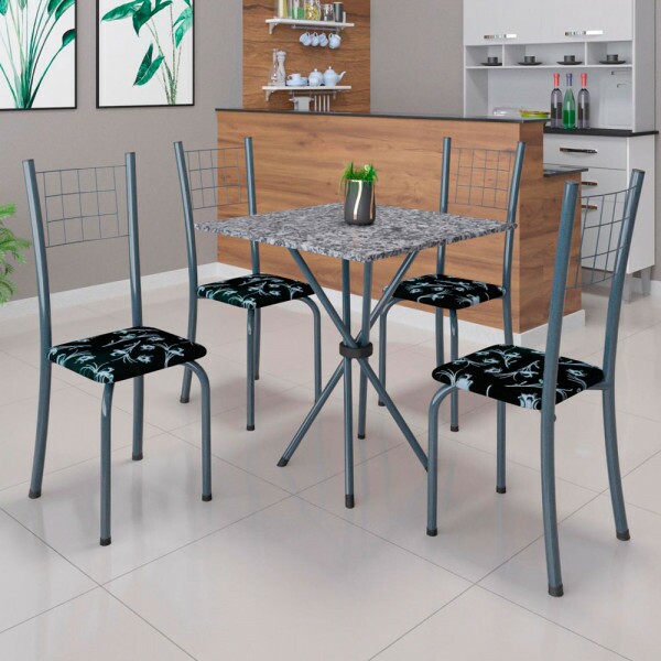 CJ MESA SOMA 4C DANY 70X70 QUADRADA FLORAL PRATA MARTELADO OCRE CJ MESA SOMA 4C DANY 70X70 QUADRADA FLORAL PRATA MARTELADO OCRE