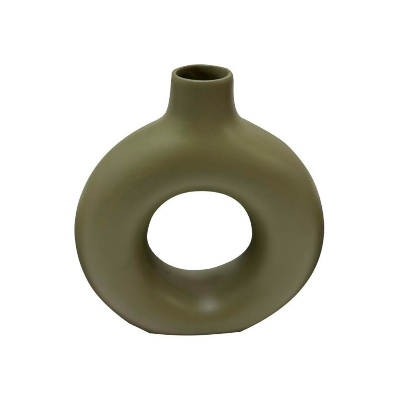 GARRAFA CERAMICA DONUTS G VERDE MUSGO