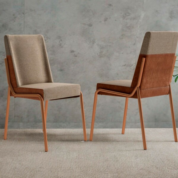 CJ 02 CADEIRAS CARRARO HUG 1749 COURINO CARAMELO/AREIA C/ TUBO ROSE CJ 02 CADEIRAS CARRARO HUG 1749 COURINO CARAMELO/AREIA C/ TUBO ROSE