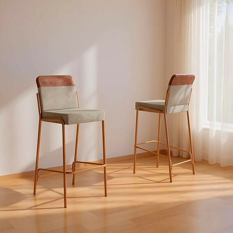 CJ 02 BANQUETAS CARRARO DUO 1753 COURINO CARAMELO/AREIA C/ TUBO ROSE CJ 02 BANQUETAS CARRARO DUO 1753 COURINO CARAMELO/AREIA C/ TUBO ROSE