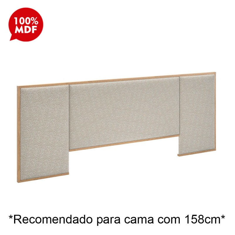 CABECEIRA DE CASAL ROBEL CONCEPT 1.58 C/2 PAINEIS LATERAIS ESTOFADA HANOVER/TEC BUCLE CABECEIRA DE CASAL ROBEL CONCEPT 1.58 C/2 PAINEIS LATERAIS ESTOFADA HANOVER/TEC BUCLE