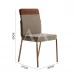 CJ 02 CADEIRAS CARRARO DUO 1739 COURINO CARAMELO C/ TUBO ROSE
