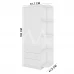 ROUPEIRO 2P. ABRIR 3G PEROBA RETRO C/ PRATELEIRA EXTERNA SMIM BRANCO BRILHO